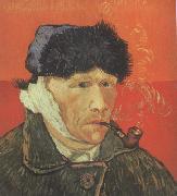Vincent Van Gogh Self-Portrait with Bandaged Ear and Pipe (nn04) France oil painting artist